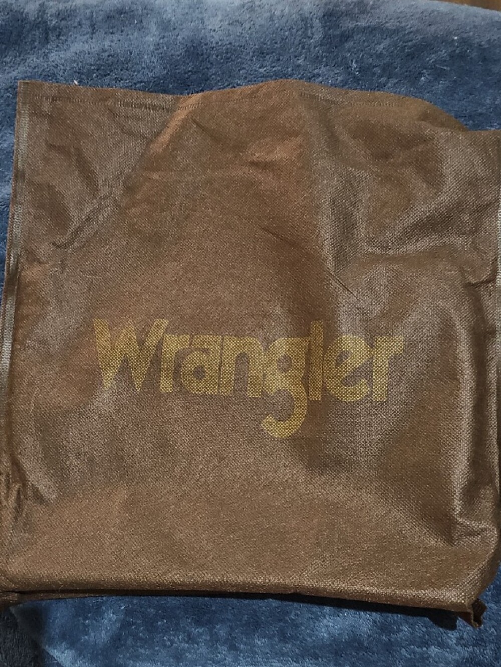 Wrangler Turquoise Southwestern Pattern Tote with Brown Trim - Picture 6 of 6